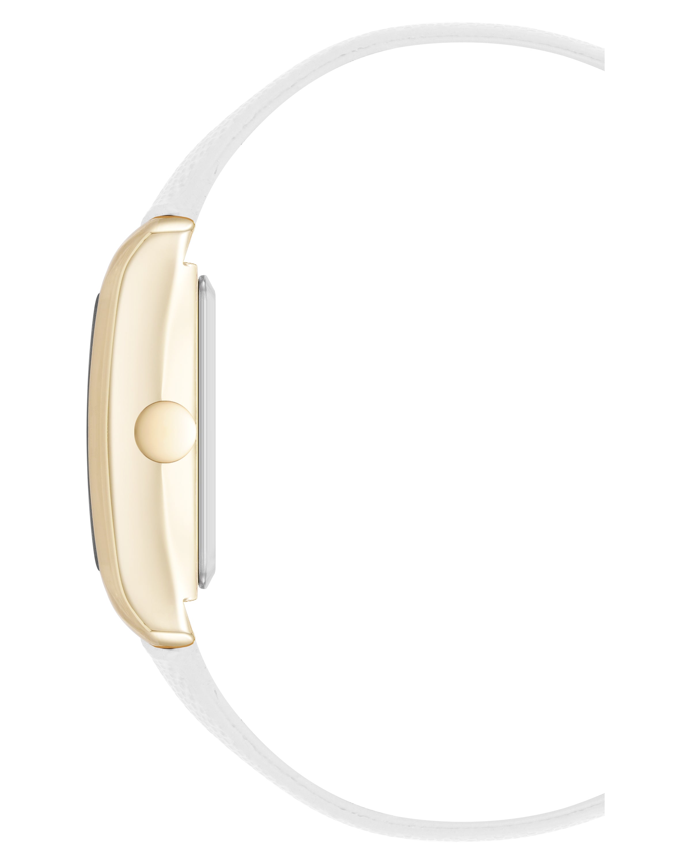 Saffiano Strap Rectangular Watch